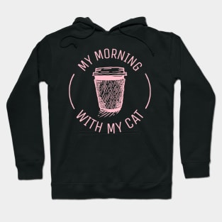 My morning coffee with my cat Hoodie